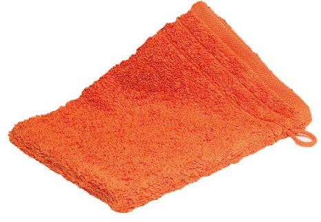 frottana Elegance – Waschhandschuh 15 x 20 cm aus 100% Baumwolle, red clay