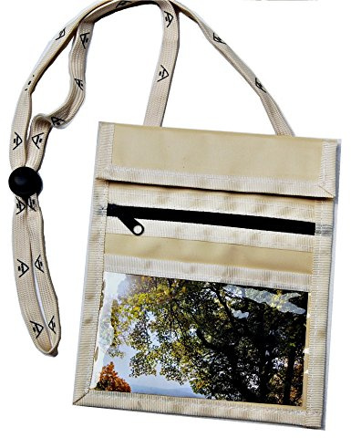 Everest 1953 Desert Brustbeutel Brustsafe Brusttasche Umhängetasche Outdoor NEU für Damen, Herren, Mädchen und Jungen, Beige, 14,5 cm x 17,5 cm