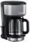 Russell Hobbs Cafetière Colours Grey - Technologie de douchette avancée, 1,25 L, montée en température rapide, 1 000 W, stop goutte, porte filtre amovible, 20132-56