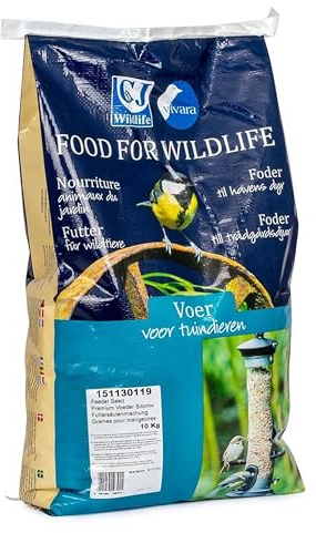 CJ Wildlife Vogelfutter Wildvögel ganzjährig 10kg – Wildvogelfutter – Ohne Weizen, Eiweißreich – Für Futtersäulen, Free-Flowing Mischung