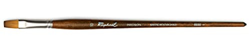Raphael Precision 8930 Long Handle Brush, Flat, 10, Natural