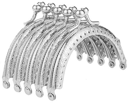 Mtsooning 5 Pièces Fermoir Porte Monnaie, 8.5cm Cadre de Fermoir de Bourse pour Sac à Main en Métal pour la Fabrication de Sac à Main de Bricolage