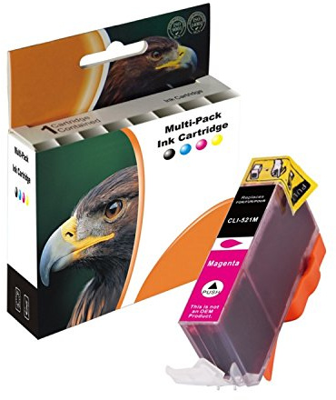 1x Druckerpatrone Magenta kompatibel zu CLI-521 Rot Canon PIXMA iP-3600, iP-4600, iP-4700, MP-540, MP-550, MP-560, MP-620, MP-630, MP-640, MP-980, MP-990, MX860, MX870
