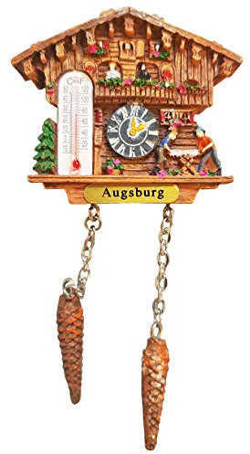 Kuckucksuhr Magnet Polyresin Kühlschrank Wetterhaus - Augsburg