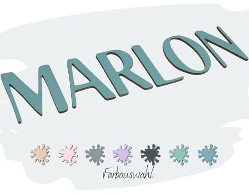 8 cm Holzbuchstaben personalisiert – Namensbuchstaben für Kinderzimmer & Tür | Kinderzimmerdeko Jungen & Mädchen | Geschenk zur Geburt, Taufe oder Geburtstag | inkl. Klebepads (GRAUBLAU)