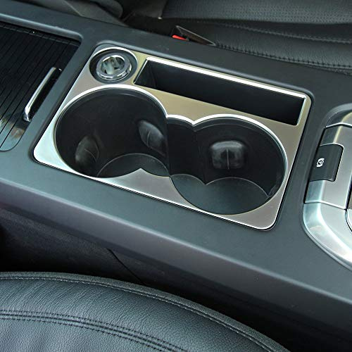 ABS Chrom Auto Mittelkonsole Getränkehalter Abdeckung Trim 1 Stücke Für Discovery Sport 2015-2018 Autozubehör (Silber)