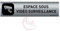 AUA SIGNALETIQUE - Plaque Aluminium brossé imprimé AluSign DARK - 200x50 mm - Double Face adhésif au dos (Espace Sous Vidéo)