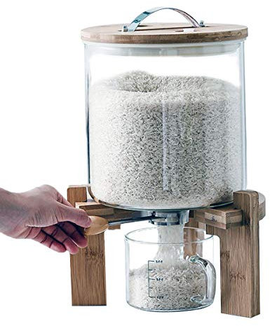 Aprilhp Müslispender Glas, Vorratsdosen Luftdicht Groß, Vorratsglas mit Deckel, küchenaufbewahrung für Reis, Müsli, Cornflakes und Getreide, 5L/8L5L