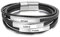 kaululu Herren Damen Personalisierte Lederarmbänder mit 1-3 Namen Gravur Armbänder für Männer Frauen Personalisierte Armkette für Paar BFF (3 Line)