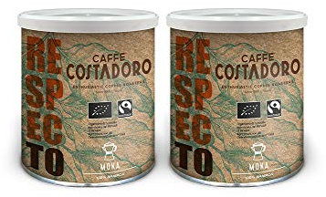 Caffè Costadoro - Costadoro Respecto, 100% Arabica, Bio e Fairtrade per Moka - 2 Lattine da 250g