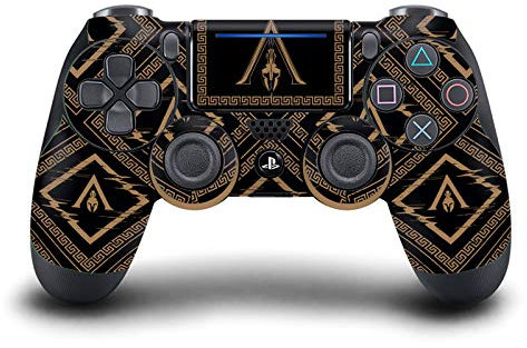 Head Case Designs Offizielle Assassin's Creed Crest & Broken Spear Odyssee Kunstwerk Vinyl Haut Gaming Aufkleber Abziehbild Abdeckung kompatibel mit Sony Playstation 4 PS4 DualShock 4 Controller