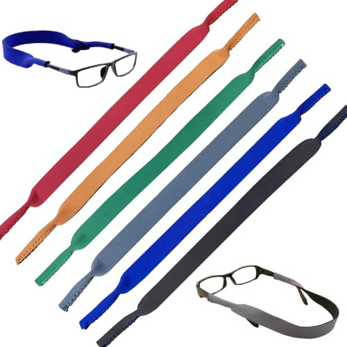 Olicky Neopren Elastic Brillenband, 6 Stücke Gläser Retainer Strap Band für Anti-Rutsch Sport Brille Sonnenbrille Brille Halter Strap Gläser