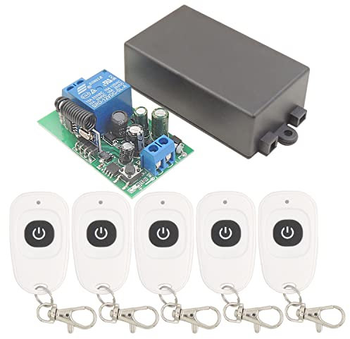 Interruttore telecomando luce radiofrequenza DieseRC, ricevitore relè wireless AC 220V 1500W 433MHz RF con trasmettitore, modalità interruttore accensione/spegnimento lampada