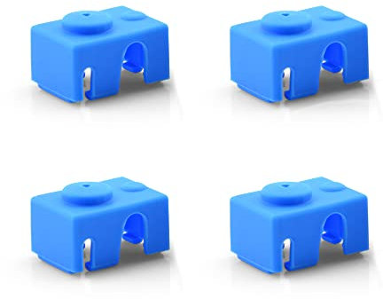 Lufix 3D Drucker Silikon Socken Set passend für MK8, V6, V6 PT100, Volcano PT100 Hotend, 4 Stück, 3D Drucker Zubehör, Silikon Abdeckung für Extruder (V6 PT100)