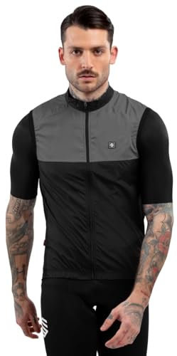 SIROKO Gilet Coupe-Vent vélo V1 Pikes Peak - Noir - Gris - XL