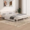 Tidyard Bettgestell Einzelbett Holzbett Bett Futonbett Massivholzbett Bettrahmen Schlafzimmermöbel Kiefer 180x200cm Weiß 6FT Super King