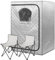 Gollense 2 Person Sauna Portable Steam Sauna Tent for Home with 2 Folding Chairs, Full Size Large Foldable Indoor Steam Box for Relaxation, Steamer NOT Included, Sliver