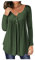 Top T-Shirt für Frauen Plus Größe Konto (M2022A-Army Green, M)