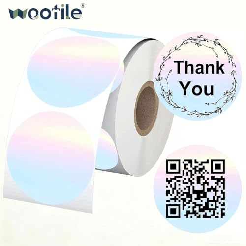 Direct Thermal Labels Stickers Round Watercolor Rounds Small Business Thermal Stickers 2 Inch Multi-Purpose Thermals Stickers Labels Inventory, Color Coding, Address, Name Tag 500 Pcs/Roll (Round)