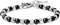 GAVU Bracelet Homme Obsidienne Arc-en-Ciel Perles Carrées en Acier Inoxydable
