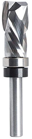 1/4” Compression Spiral Flush Trim Router Bit, Solid Up-Down Cut Top Bearing Flush Trim Router, Precise Wood Flush Trimming Universal Tool for Home Woodwork DIY