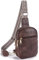 Telena Bauchtasche Damen Brusttasche, Crossbody Bag Kunstleder Umhängetasche Klein Schultertasche für Frauen Sling Bag,Kaffee