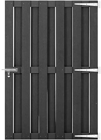 INLIFE Gartentor WPC 100 x 150 cm Grau,15.1kg,49085