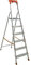 inferramenta Scala Scaletto 6 Gradini per uso professionale in Alluminio Portata 150 Kg Certificazione EN 131 Con Vano Portaoggetti