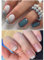 Ceboic 2 Packs (48 Pcs) False Nails Short, Square Press on Nails French Tip Reusable Full Cover Acrylic Fake Nails with Adhesive Tabs, Pink Gradient and Blue Glue on Nails Set for Women and Girls