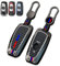 Noreyvis für BMW Key Cover Case, Zinklegierung Schlüsselanhänger Fall Halter Shell mit Schlüsselanhänger kompatibel für BMW 1 3 4 5 6 7 Series X1 X3 X4 X5 X6 M5 M6 GT3 GT5(Grau), (yorin-de-bm1)