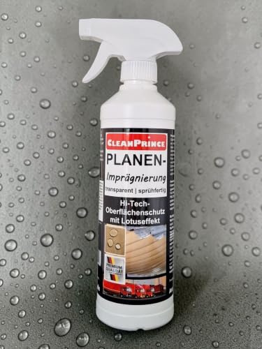 CleanPrince Imperméabilisant pour bâche - 500 ml - Avec effet lotus - Protection contre les taches de moisissure et la saleté