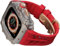 EZZON Robustes RM-Titan-Uhrengehäuse, Gummiband, für Apple Watch Ultra 2, 49 mm, 45 mm, 44 mm, Herren-Sportuhrenarmband, klare Lünette, Edelstahl-Gehäuse, für iWatch 9/8/7/6/5/4/SE Zubehör, 49 mm,