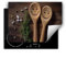 SMTDeco herdabdeckplatte Induktionsmatte herdabdeckung ceranfeld abdeckplatten für ceranfelder induktionskochfeld schutzmatte 80x52 cm Holz Löffel Braun