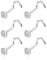 Chriscoco 6Pcs G23 Titanium Nose Studs Screw Nose Piercing Jewellery 3mm Clear CZ Nostrial Piercing Silver Nose Stud for Women Girls Men 18G