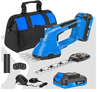 Coupe-herbe, coupe-herbe, taille-haie 2 en 1 taille-haie électrique 20V sans fil tondeuse à gazon batterie sécateur outils de jardin cisailles coupe-arbuste for l'herbe pour l'entretien du jardin et d