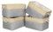 Univivi Canvas Storage Boxes, 43 x 30 x 25cm Extra Large Fabric Storage Baskets for Shelves with Rope Handles, Foldable Storage Box for Kallax Unit Organizing Clothes Nursery Home- Grey, Set of 4