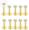 AllerPierce Cz Ohrstecker 10 stücke 16ga Edelstahl Nasenpiercing Stecker Gold 6mm Gewindeloses Einschieben Ohrringe Studs Conch Tragus Helix Piercing Schmuck Set