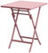 Table basse ronde pliante d'extérieur pour jardin, bistrot, rose, 55 x 55 x 72 cm
