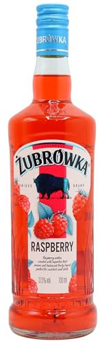 Żubrówka Raspberry Vodka | 37.5% ABV | 70 cl | Made in Poland | Juicy & Rich Berry Vodka | For Fruity Cocktails