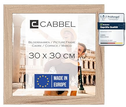 CABBEL Bilderrahmen 30x30 cm Natur – 1-Pack | Moderner Fotorahmen für Wanddekoration | Ideal für Fotos, Poster & Kunstwerke – Stilvoll & Vielseitig