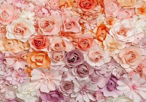 Fototapete Schlafzimmer Kinderzimmer 3D Tapeten 3D Effekt Wohnzimmer Dreamy Rosa Rosenblüten Minimalistischen Hintergrund Wand 150cmx105cm Natur Grau Wandposter Mustertapete
