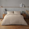 Silentnight Supersoft Duvet Set - Cosy & Comfortable Delicate Touch - Luxurious Easy Care Microfibre with Button Fastening - Stylish & Modern Duvet Quilt Cover + Pillowcase Bed Set, King, Natural