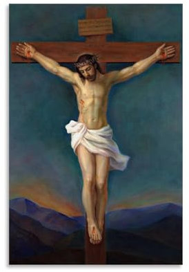 ZBSXLBNG Jesus Christ Posters Jesus Christ On The Cross Wandkunst Bilddruck Moderne Familienzimmer Dekor 24x36inch(60x90cm)