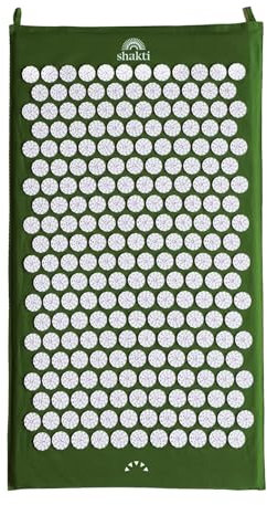 ShaktiMat [Das Original seit 2007] Akupressurmatte zur Entspannung für Rücken, Nacken, Füße, Ethische Handarbeit, GOTS-zertifizierte Bio-Baumwolle, Grün