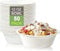 Best House 50 Pack 12 oz (340ml) Bagasse Bowls Biodegradable and Compostable Eco-Friendly White Sugarcane Bowls Perfect for Milk Cereals Snacks Salads Picnics & BBQ Parties