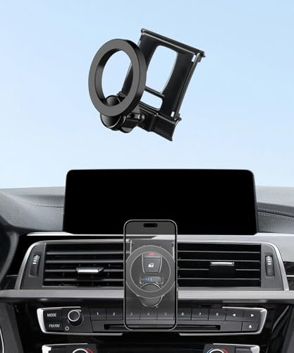 MaserWeller Kfz-Handyhalterung für 2014-2021 BMW 2er-Serie/2012-2018 BMW 3er-Serie/2014-2020 BMW 4er-Serie Zubehör, 360° drehbare Handyhalterung kompatibel mit MagSafe