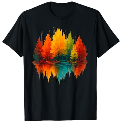 Outdoor Wildlife Abstrakte Natur Reflexion Wald Bäume T-Shirt