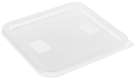 Vogue Hygiplas Square White Lid to fit, 5.5-7 Ltr | Creates a tight, secure seal to preserve ingredient freshness and prevent spills in busy professional kitchens.