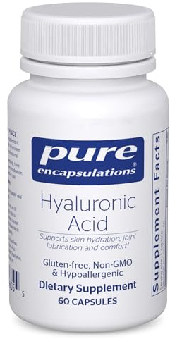 Pure Encapsulations Hyaluronic Acid - for Skin Hydration, Joint Lubrication & Joint Health* - Effective Absorption - Gluten Free - Vegan & Non-GMO - 60 Capsules