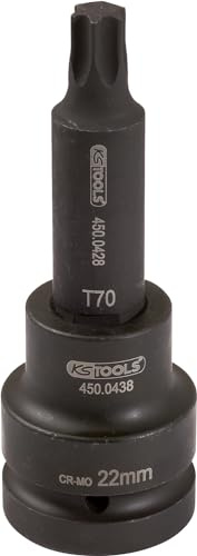 KS Tools 450.0444 3/4 Kraft-Bit-Stecknuss TX, lang, T90